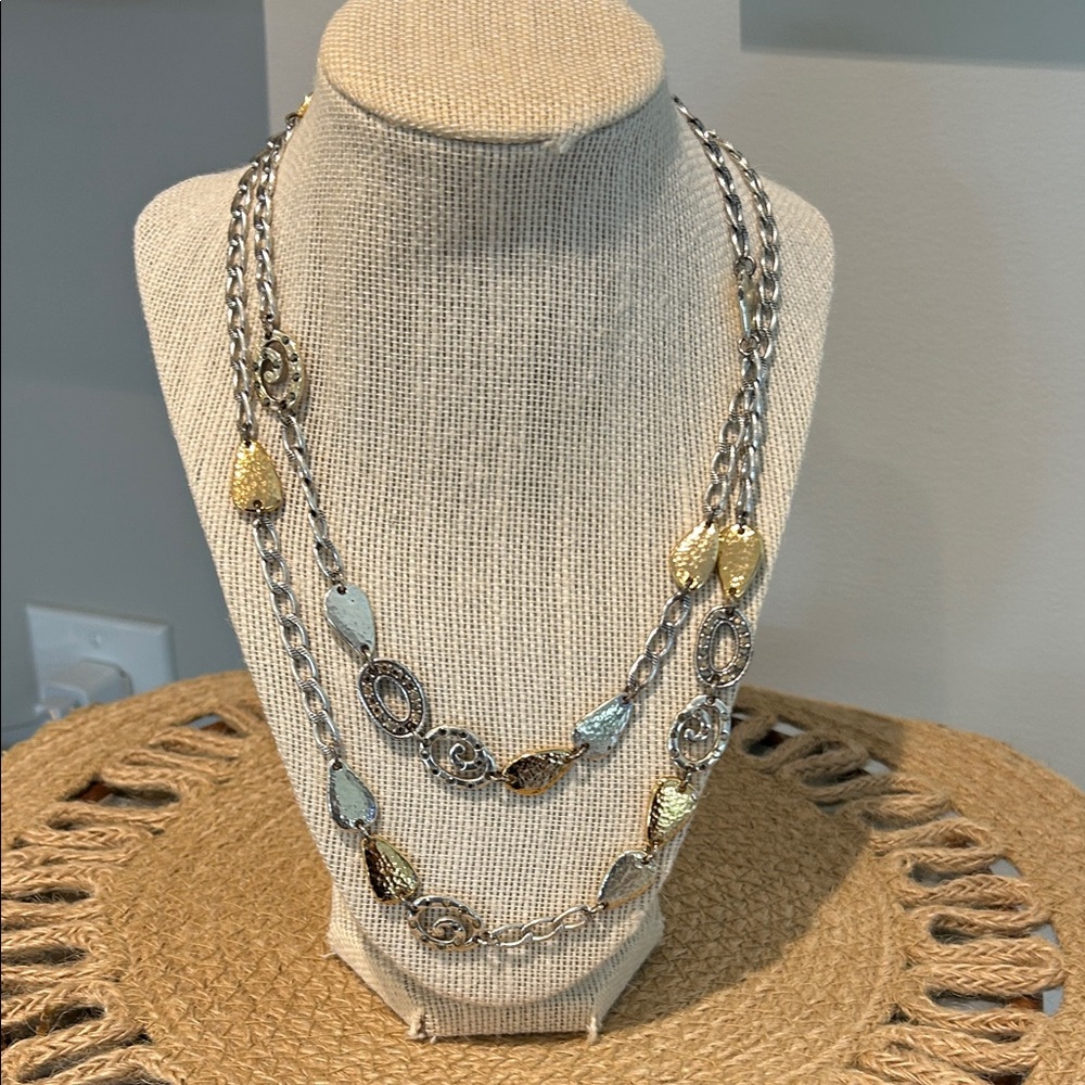 Brighton Silver and Gold Multi-Layer Necklace